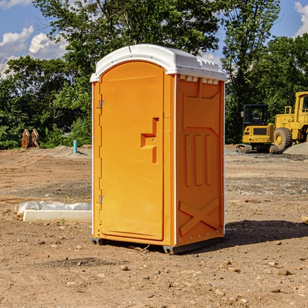 can i customize the exterior of the porta potties with my event logo or branding in Montgomery